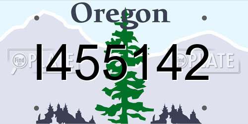 I455142 Oregon License Plate