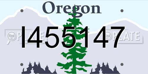 I455147 Oregon License Plate