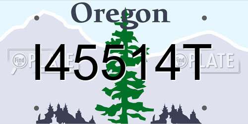 I45514T Oregon License Plate