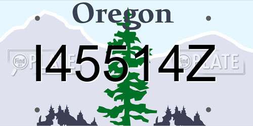 I45514Z Oregon License Plate