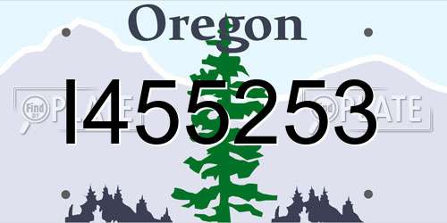 I455253 Oregon License Plate
