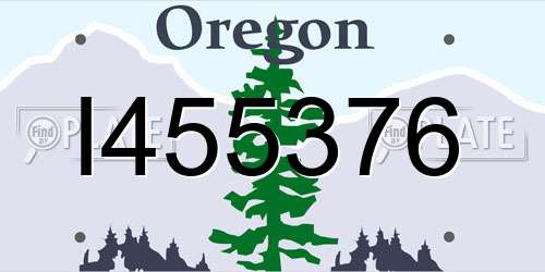 I455376 Oregon License Plate