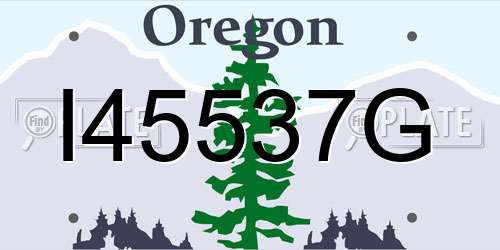I45537G Oregon License Plate