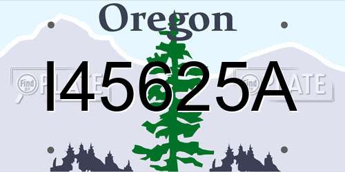 I45625A Oregon License Plate