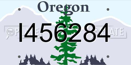 I456284 Oregon License Plate