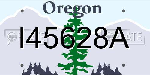 I45628A Oregon License Plate