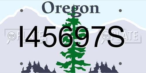 I45697S Oregon License Plate