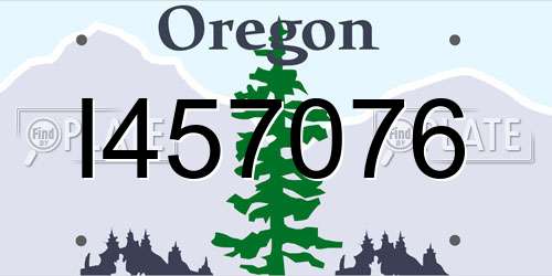 I457076 Oregon License Plate