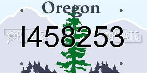 I458253 Oregon License Plate
