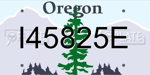 I45825E Oregon License Plate