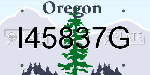 I45837G Oregon License Plate