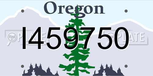I459750 Oregon License Plate