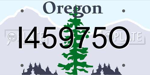 I45975O Oregon License Plate