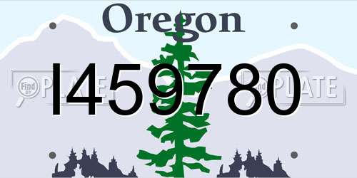 I459780 Oregon License Plate