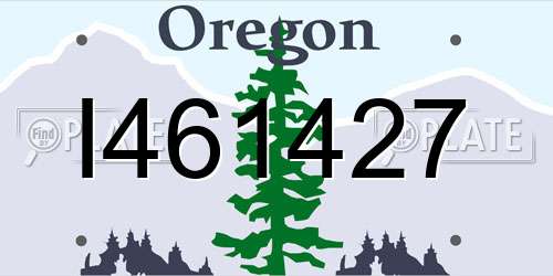 I461427 Oregon License Plate