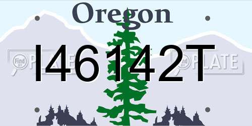 I46142T Oregon License Plate