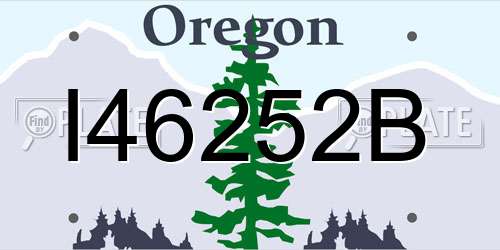 I46252B Oregon License Plate