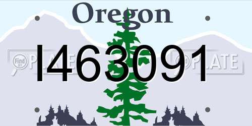 I463091 Oregon License Plate