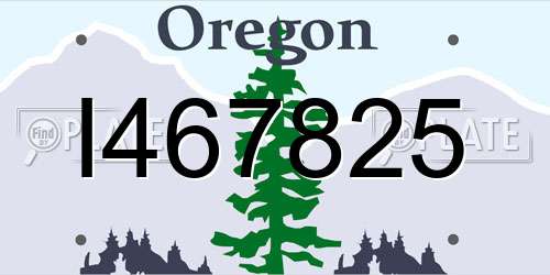 I467825 Oregon License Plate