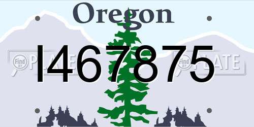 I467875 Oregon License Plate