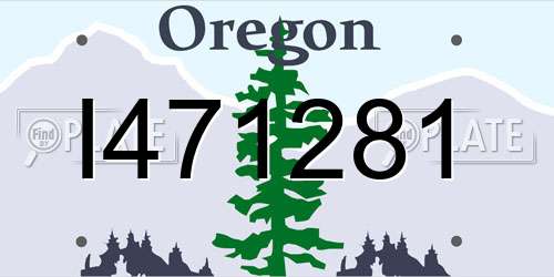 I471281 Oregon License Plate