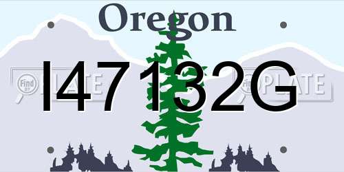I47132G Oregon License Plate