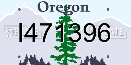 I471396 Oregon License Plate