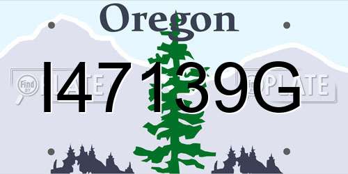 I47139G Oregon License Plate