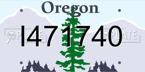 I471740 Oregon License Plate