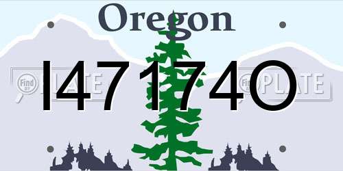 I47174O Oregon License Plate
