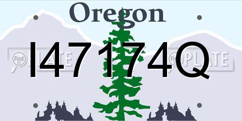 I47174Q Oregon License Plate