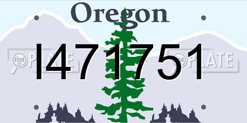 I471751 Oregon License Plate