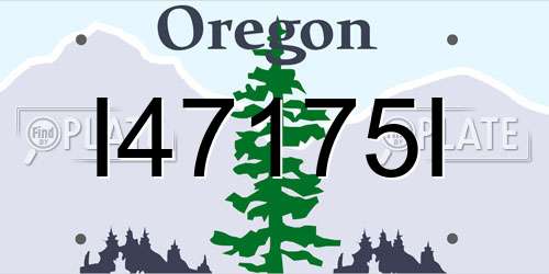 I47175I Oregon License Plate