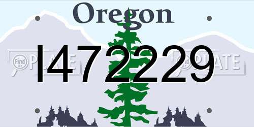 I472229 Oregon License Plate