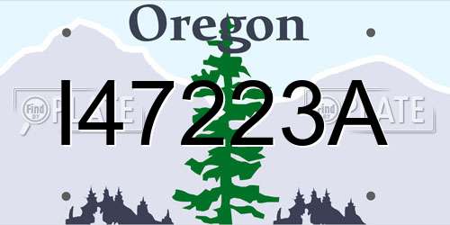 I47223A Oregon License Plate