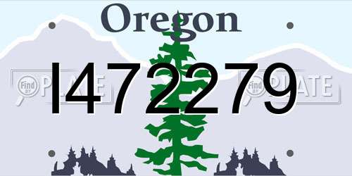 I472279 Oregon License Plate