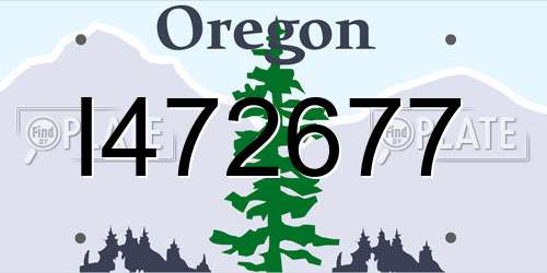 I472677 Oregon License Plate