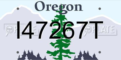 I47267T Oregon License Plate