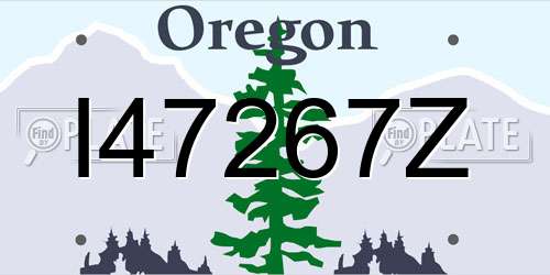 I47267Z Oregon License Plate