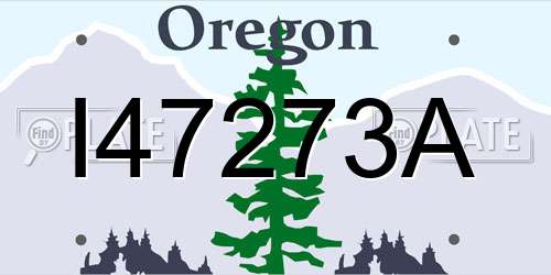 I47273A Oregon License Plate