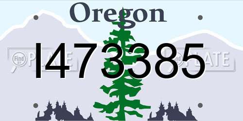 I473385 Oregon License Plate