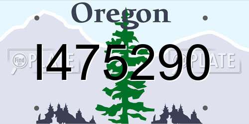 I475290 Oregon License Plate