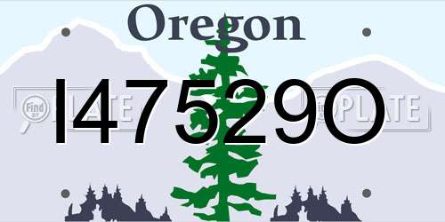 I47529O Oregon License Plate