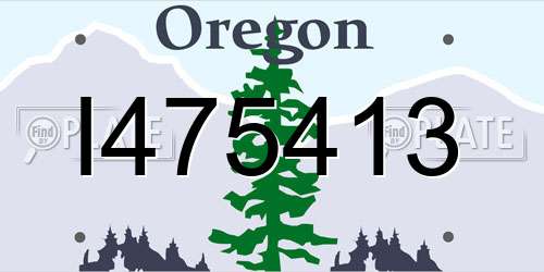 I475413 Oregon License Plate