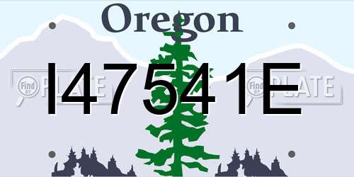I47541E Oregon License Plate