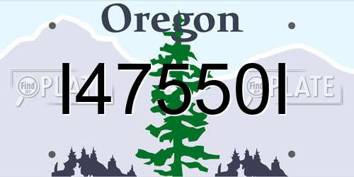 I47550I Oregon License Plate