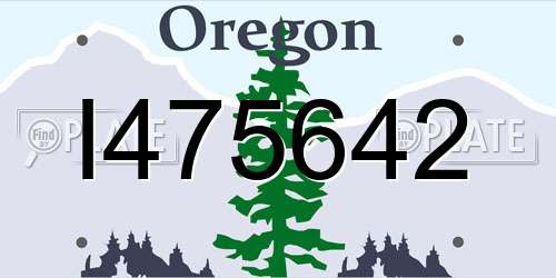 I475642 Oregon License Plate