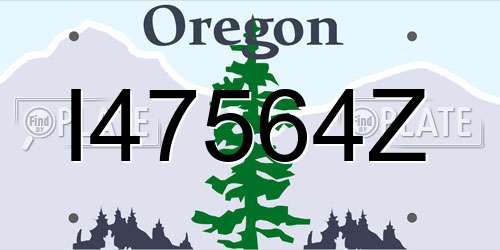 I47564Z Oregon License Plate