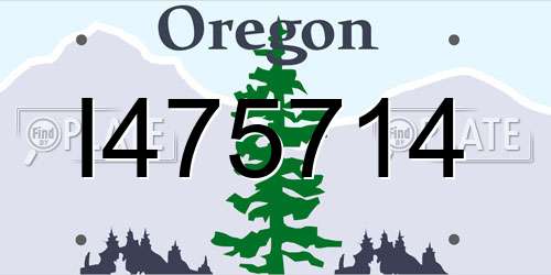 I475714 Oregon License Plate