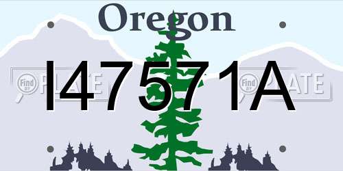 I47571A Oregon License Plate